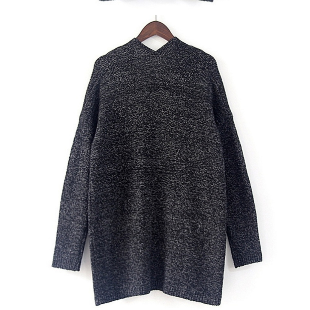 Black soft wool open duster cardigan - Picture 3 of 4